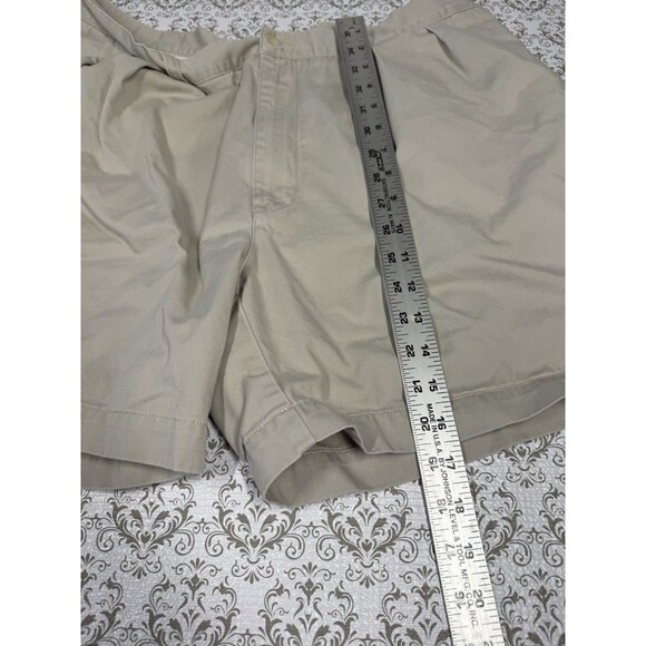 Vintage Polo Ralph Lauren Andrew Shorts Men's‎ 40 Chino Pleated Beige Preppy - Picture 3 of 7